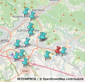 Mappa Via Zerra, 24061 Albano Sant'Alessandro BG, Italia (3.80786)