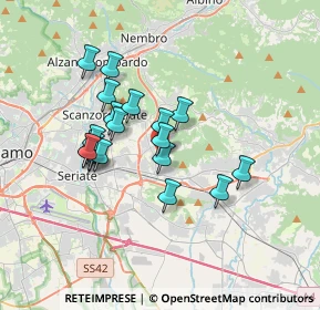 Mappa Via Zerra, 24061 Albano Sant'Alessandro BG, Italia (2.9305)