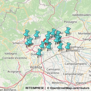 Mappa Via dell'Artigianato, 36060 Schiavon VI, Italia (9.56824)