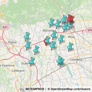Mappa Via dell'Artigianato, 36060 Schiavon VI, Italia (7.47389)