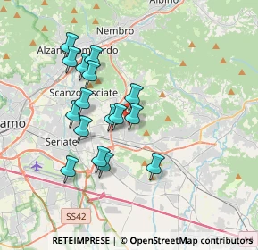 Mappa Via Guglielmo Marconi, 24061 Albano Sant'Alessandro BG, Italia (3.18125)