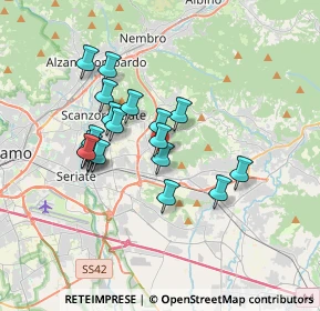 Mappa Via Guglielmo Marconi, 24061 Albano Sant'Alessandro BG, Italia (2.9735)