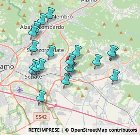 Mappa Via Guglielmo Marconi, 24061 Albano Sant'Alessandro BG, Italia (3.6385)