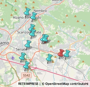 Mappa Via Guglielmo Marconi, 24061 Albano Sant'Alessandro BG, Italia (3.53583)