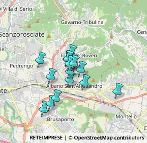 Mappa Via Guglielmo Marconi, 24061 Albano Sant'Alessandro BG, Italia (1.22067)