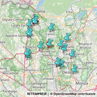 Mappa Via Cimnago, 22060 Novedrate CO, Italia (7.6275)