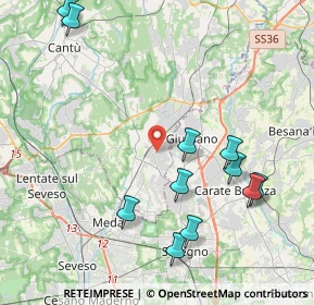 Mappa Via Don Giuseppe Bianchi, 22066 Mariano Comense CO, Italia (4.69182)