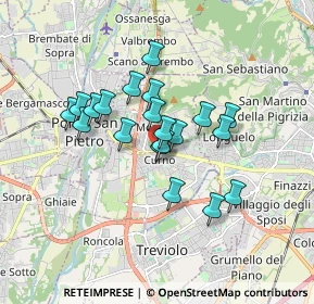 Mappa Via Torino, 24035 Curno BG, Italia (1.3345)