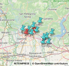 Mappa Via G. Garibaldi, 24066 Pedrengo BG, Italia (9.29167)