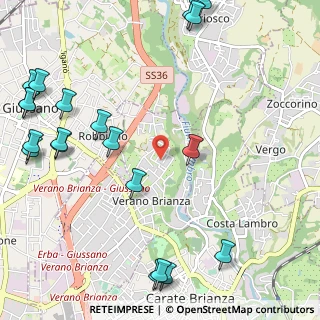 Mappa Via Papa Giovanni XXIII, 20843 Verano Brianza MB, Italia (1.521)