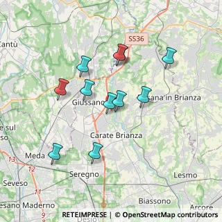Mappa Via Papa Giovanni XXIII, 20843 Verano Brianza MB, Italia (3.25545)
