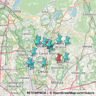 Mappa Via Papa Giovanni XXIII, 20843 Verano Brianza MB, Italia (5.05143)