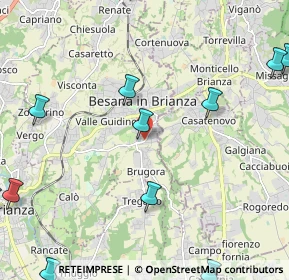 Mappa Via M.Buonarroti, 20842 Besana In Brianza MB, Italia (3.24385)