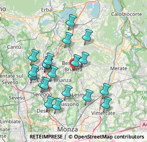 Mappa Via M.Buonarroti, 20842 Besana In Brianza MB, Italia (7.1415)