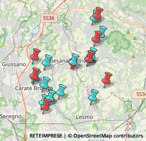 Mappa Via M.Buonarroti, 20842 Besana In Brianza MB, Italia (3.7735)