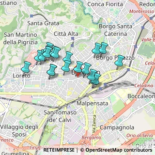 Mappa Via G. Tiraboschi, 24121 Bergamo BG, Italia (0.7535)