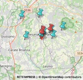 Mappa Via Sant'Antonio, 20842 Besana In Brianza MB, Italia (2.19917)