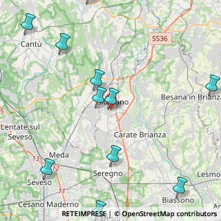Mappa Via Antonio Pacinotti, 20833 Giussano MB, Italia (5.73636)