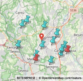 Mappa 22066 Mariano Comense CO, Italia (3.80786)