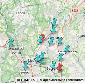 Mappa 22066 Mariano Comense CO, Italia (4.05857)