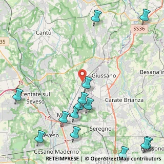 Mappa 22066 Mariano Comense CO, Italia (6.11929)