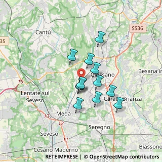 Mappa 22066 Mariano Comense CO, Italia (2.48833)