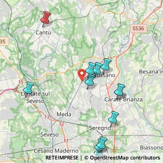 Mappa 22066 Mariano Comense CO, Italia (4.72667)