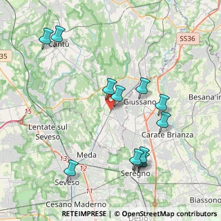 Mappa 22066 Mariano Comense CO, Italia (4.325)