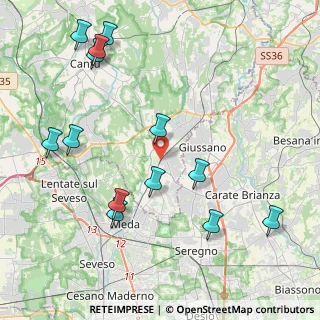 Mappa 22066 Mariano Comense CO, Italia (4.84923)