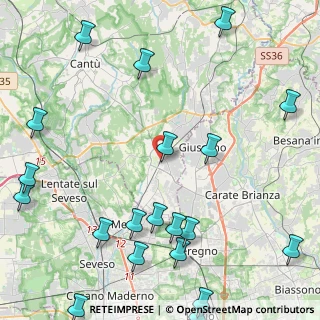 Mappa 22066 Mariano Comense CO, Italia (6.185)