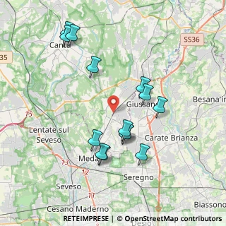 Mappa 22066 Mariano Comense CO, Italia (3.78071)
