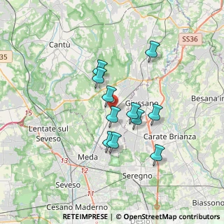 Mappa 22066 Mariano Comense CO, Italia (2.72364)