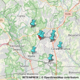 Mappa 22066 Mariano Comense CO, Italia (2.95727)