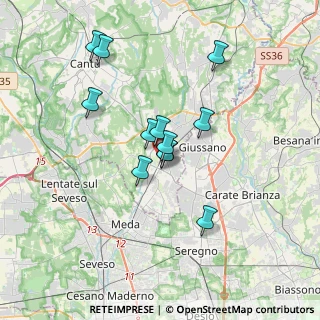 Mappa 22066 Mariano Comense CO, Italia (2.83833)