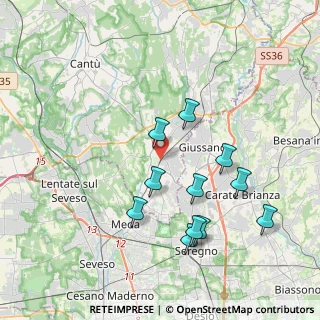 Mappa 22066 Mariano Comense CO, Italia (3.78364)