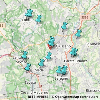 Mappa 22066 Mariano Comense CO, Italia (3.91706)