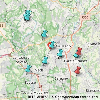 Mappa 22066 Mariano Comense CO, Italia (4.21833)