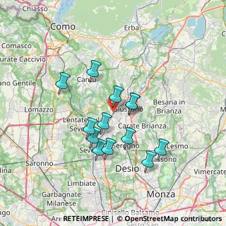Mappa 22066 Mariano Comense CO, Italia (5.93692)