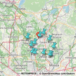 Mappa 22066 Mariano Comense CO, Italia (6.43)