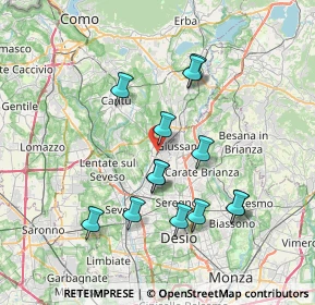 Mappa 22066 Mariano Comense CO, Italia (6.92)
