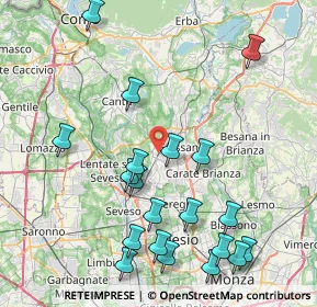 Mappa 22066 Mariano Comense CO, Italia (9.3555)
