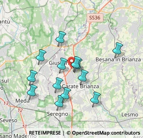 Mappa Via Madonnina, 20833 Giussano MB, Italia (3.28462)
