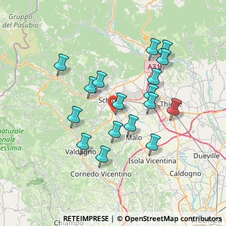 Mappa Via S. Gerolamo Emiliano, 36015 Schio VI, Italia (6.78765)
