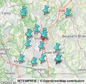 Mappa SP 9, 20833 Giussano MB, Italia (3.74444)