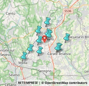 Mappa Via Galileo Galilei, 20833 Giussano MB, Italia (2.49727)