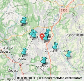 Mappa Via Galileo Galilei, 20833 Giussano MB, Italia (3.15)