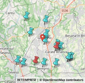 Mappa Via Galileo Galilei, 20833 Giussano MB, Italia (4.01294)