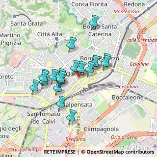 Mappa CAP, 24121 Bergamo BG, Italia (0.748)