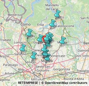 Mappa Via Silvio Pellico, 20842 Besana in Brianza MB, Italia (9.05813)
