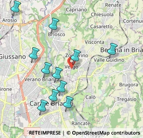 Mappa Via Silvio Pellico, 20842 Besana in Brianza MB, Italia (2.08818)